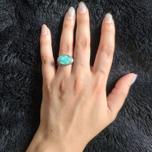 Turquoise silver ring ~handmade~ - Picture 2 of 5
